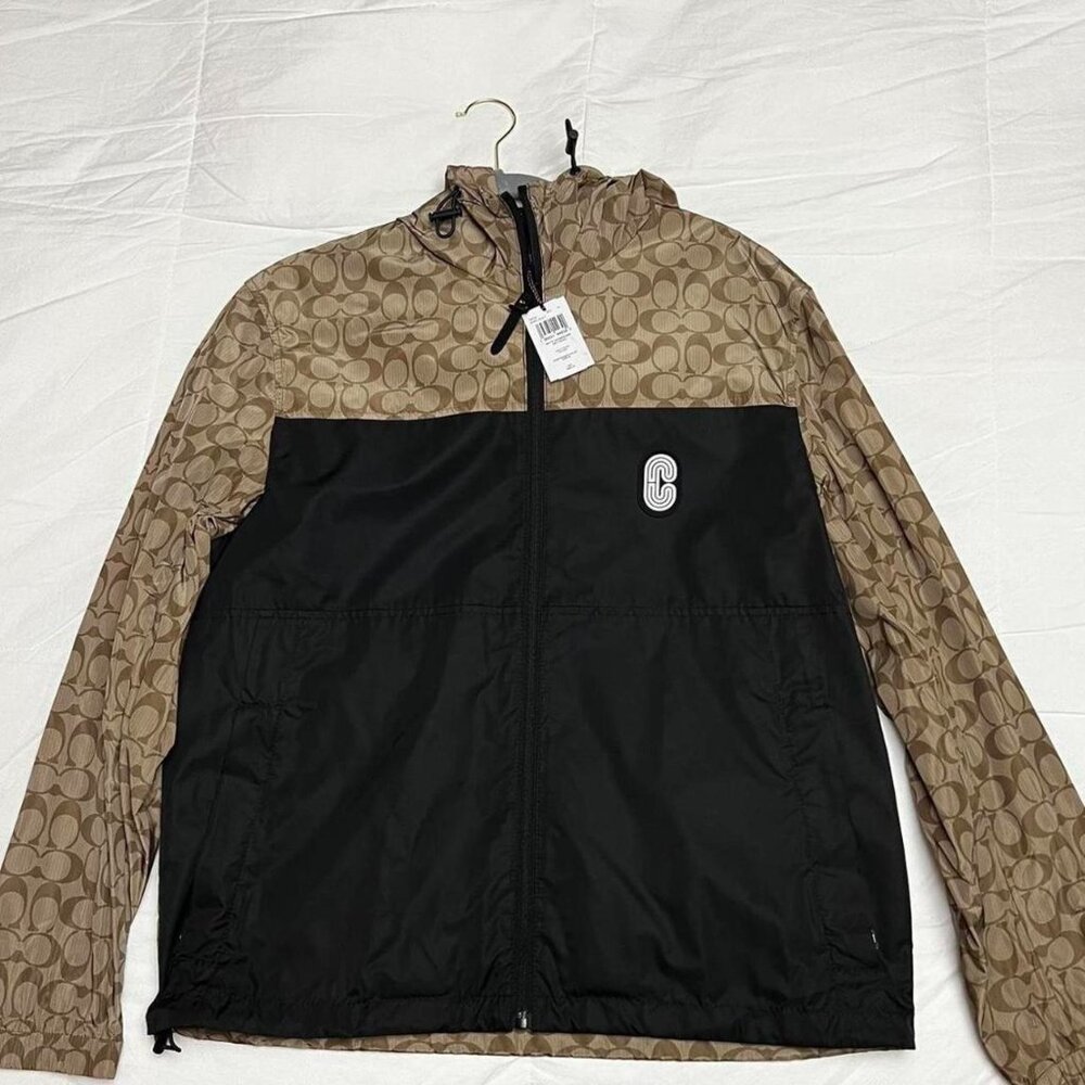 🔥 Coach Signature Logo Windbreaker Jacket - XXL - New with Tags!